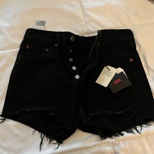 New Levi’s black jean shorts
